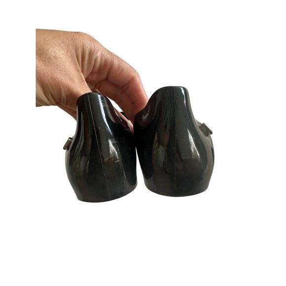 MELISSA Black Silver Bow D’Orsay Flats Size US 7 - Picture 5 of 8